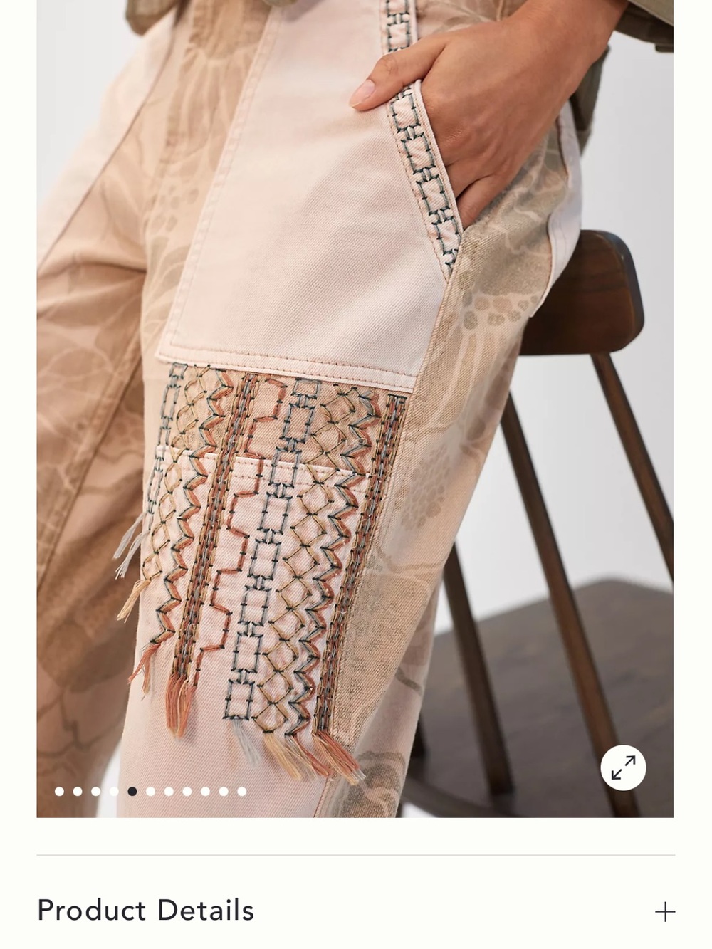 Pilcro “The Camp Wanderer Patchwork  Pants” sz 31 - Picture 6 of 7